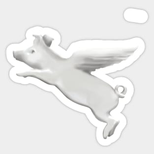 When Pigs Fly Too Sticker